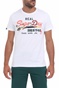 SUPERDRY-Ανδρική μπλούζα SUPERDRY VL ITAGO LW λευκή