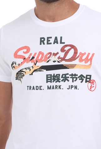 SUPERDRY-Ανδρική μπλούζα SUPERDRY VL ITAGO LW λευκή
