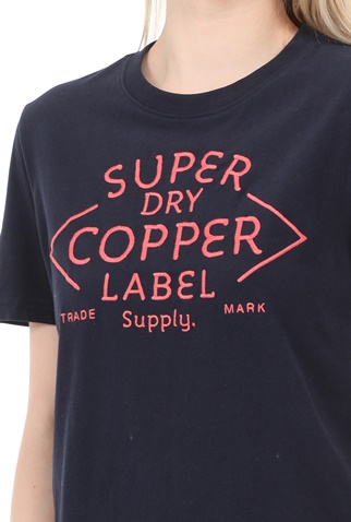 SUPERDRY-Γυναικεία μπλούζα SUPERDRY WORKWEAR GRAPHIC μπλε