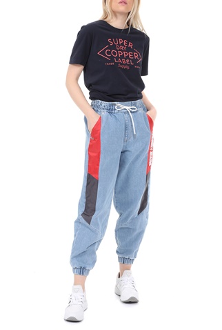 SUPERDRY-Γυναικεία μπλούζα SUPERDRY WORKWEAR GRAPHIC μπλε