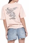 SUPERDRY-Γυναικείο t-shirt SUPERDRY MILITARY NARRATIVE BOXY μπεζ
