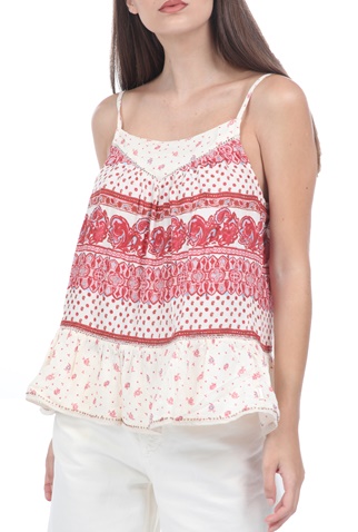 SUPERDRY-Γυναικείο τοπ SUPERDRY AMEERA ροζ μπεζ