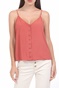 SUPERDRY-Γυναικείο top SUPERDRY CAMI TOP κόκκινο