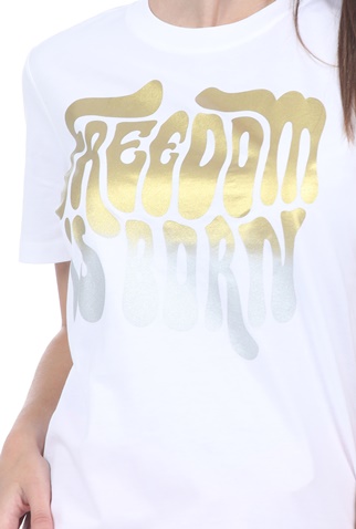 SUPERDRY-Γυναικείο t-shirt SUPERDRY λευκό