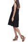 SUPERDRY-Γυναικείο φόρεμα SUPERDRY TEXTURED DAY DRESS μαύρο