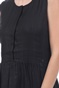 SUPERDRY-Γυναικείο φόρεμα SUPERDRY TEXTURED DAY DRESS μαύρο