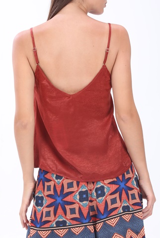 MOLLY BRACKEN-Γυναικείο top MOLLY BRACKEN CAMISOLE καφέ