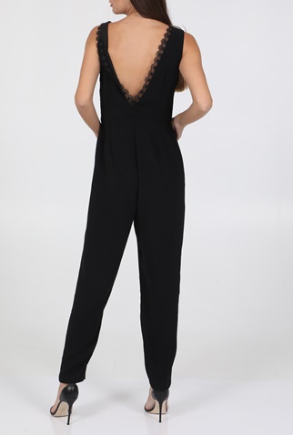 MOLLY BRACKEN-Γυναικεία ολόσωμη φόρμα MOLLY BRACKEN LADIES WOVEN JUMPSUIT PREMIUM μαύρη