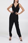 MOLLY BRACKEN-Γυναικεία ολόσωμη φόρμα MOLLY BRACKEN LADIES WOVEN JUMPSUIT PREMIUM μαύρη
