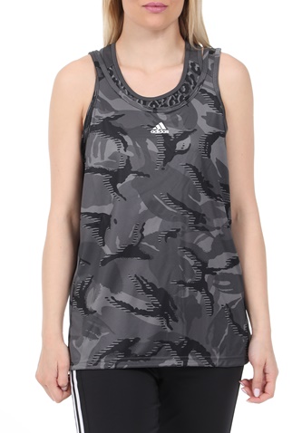 adidas Originals-Γυναικείο αθλητικό top adidas Originals W CAMO TK γκρι μαύρο