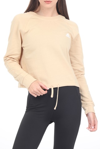 adidas Performance-Γυναικεία cropped φούτερ μπλούζα adidas Performance DNC μπεζ
