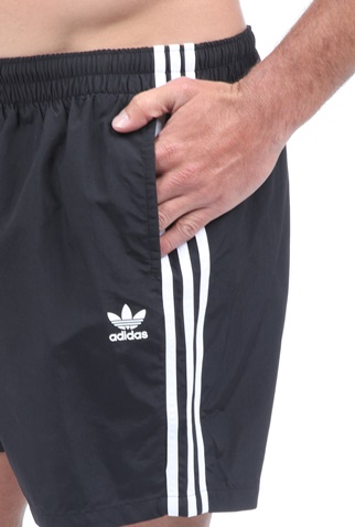adidas Originals-Ανδρικό μαγιό σορτς adidas Originals 3 STRIPE μαύρο