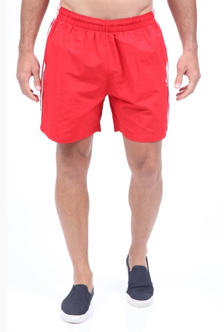 adidas Originals-Ανδρικό μαγιό σορτς adidas Originals 3 STRIPE κόκκινο