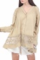FREE PEOPLE COLLECTION-Γυναικεία τουνίκ FREE PEOPLE GREEN GARDENS λαδί