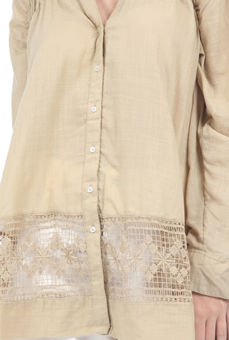 FREE PEOPLE COLLECTION-Γυναικεία τουνίκ FREE PEOPLE GREEN GARDENS λαδί