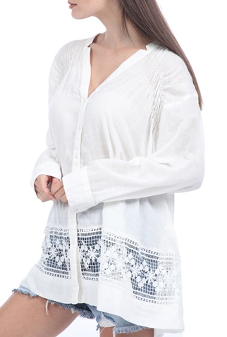 FREE PEOPLE COLLECTION-Γυναικεία τουνίκ FREE PEOPLE GREEN GARDENS λευκή