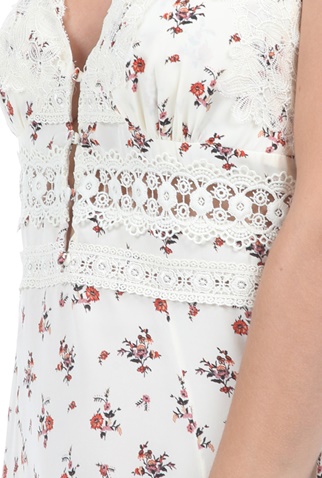 FREE PEOPLE COLLECTION-Γυναικείο φόρεμα FREE PEOPLE OUT & ABOUT εκρού
