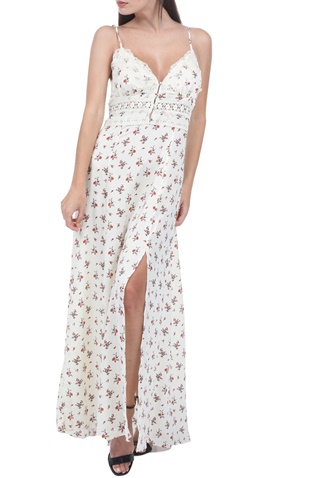 FREE PEOPLE COLLECTION-Γυναικείο φόρεμα FREE PEOPLE OUT & ABOUT εκρού
