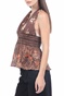 FREE PEOPLE COLLECTION-Γυναικείο τοπ FREE PEOPLE BRINKLEY καφέ
