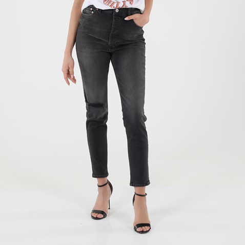 FREE PEOPLE COLLECTION-Γυναικείο jean παντελόνι FREE PEOPLE COLLECTION FPC.1SB.020.009 FREE PEOPLE ZURI MOM μαύρο