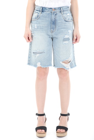 FREE PEOPLE COLLECTION-Γυναικεία jean βερμούδα FREE PEOPLE COLLECTION SALINAS LONG SHORT μπλε