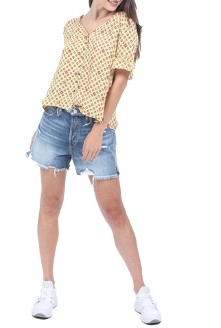 FREE PEOPLE COLLECTION-Γυναικείο jean σορτς FREE PEOPLE MAKAI μπλε