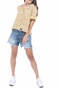 FREE PEOPLE COLLECTION-Γυναικείο jean σορτς FREE PEOPLE MAKAI μπλε