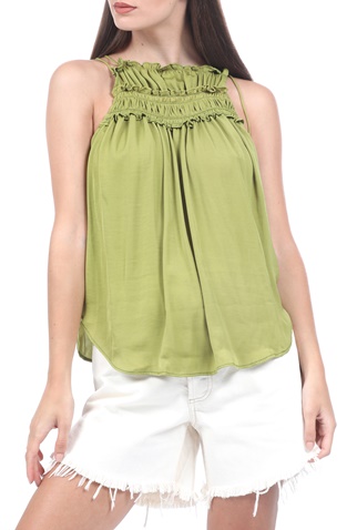 FREE PEOPLE COLLECTION-Γυναικείο τοπ FREE PEOPLE MY OH MY πράσινο