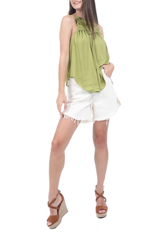 FREE PEOPLE COLLECTION-Γυναικείο τοπ FREE PEOPLE MY OH MY πράσινο