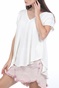 FREE PEOPLE COLLECTION-Γυναικεία κοντομάνικη μπλούζα FREE PEOPLE SAMMIE λευκή