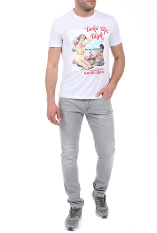 GAUDI-Ανδρικό t-shirt GAUDI λευκό