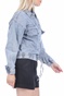 KENDALL + KYLIE-Γυναικείο cropped jean jacket KENDALL + KYLIE μπλε