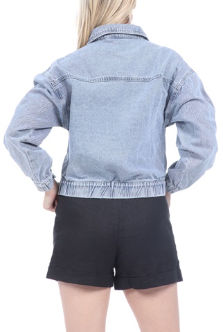 KENDALL + KYLIE-Γυναικείο cropped jean jacket KENDALL + KYLIE μπλε