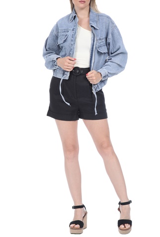 KENDALL + KYLIE-Γυναικείο cropped jean jacket KENDALL + KYLIE μπλε