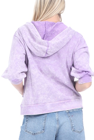 KENDALL + KYLIE-Γυναικεία φούτερ μπλούζα KENDALL + KYLIE BLANKET STITCH μοβ