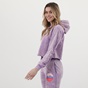 KENDALL+KYLIE-Γυναικεία cropped φούτερ μπλούζα KENDALL+KYLIE KKC.1S1.014.002 λιλά
