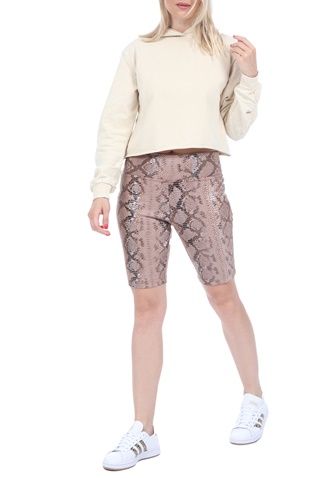 KENDALL + KYLIE-Γυναικείο κοντό κολάν KENDALL + KYLIE καφέ
