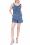 KENDALL + KYLIE-Γυναικεία ολόσωμη jean φόρμα σορτς KENDALL + KYLIE ROMPER μπλε