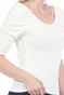 KENDALL + KYLIE-Γυναικεία μπλούζα KENDALL + KYLIE PUFF SLEEVE KNIT μπεζ