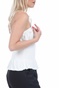 KENDALL + KYLIE-Γυναικείο top KENDALL + KYLIE RUFFLE WAIST λευκό
