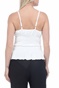 KENDALL + KYLIE-Γυναικείο top KENDALL + KYLIE RUFFLE WAIST λευκό