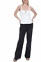KENDALL + KYLIE-Γυναικείο top KENDALL + KYLIE RUFFLE WAIST λευκό