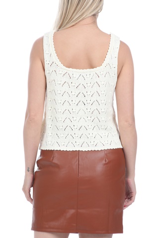 KENDALL + KYLIE-Γυναικείο πλεκτό cropped top KENDALL + KYLIE μπεζ