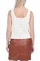 KENDALL + KYLIE-Γυναικείο πλεκτό cropped top KENDALL + KYLIE μπεζ
