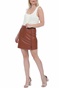 KENDALL + KYLIE-Γυναικείο πλεκτό cropped top KENDALL + KYLIE μπεζ