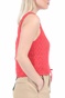 KENDALL + KYLIE-Γυναικείο πλεκτό cropped top KENDALL + KYLIE πορτοκαλί