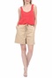 KENDALL + KYLIE-Γυναικείο πλεκτό cropped top KENDALL + KYLIE πορτοκαλί