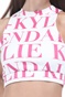 KENDALL + KYLIE-Γυναικείο top KENDALL + KYLIE CHIARA'S PRINT AMERIKEN λευκό