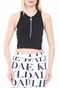 KENDALL + KYLIE-Γυναικείο top KENDALL + KYLIE LOGO STRIPE μαύρο