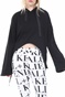 KENDALL + KYLIE-Γυναικεία φούτερ μπλούζα KENDALL + KYLIE ACTIVE CROPPED HOODED μαύρη